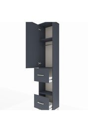Arges Dolap 3 Raflı 2 Çekmeceli Tek Askılı 44x30x221 - S28M139V5A