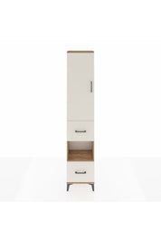 Arges Dolap 3 Raflı 2 Çekmeceli Tek Askılı 44x30x221 - S28M139V7A