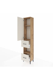 Arges Dolap 3 Raflı 2 Çekmeceli Tek Askılı 44x30x221 - S28M139V7A