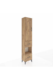 Arges Dolap 3 Raflı 2 Çekmeceli Tek Askılı 44x30x221 - S28M139V9A
