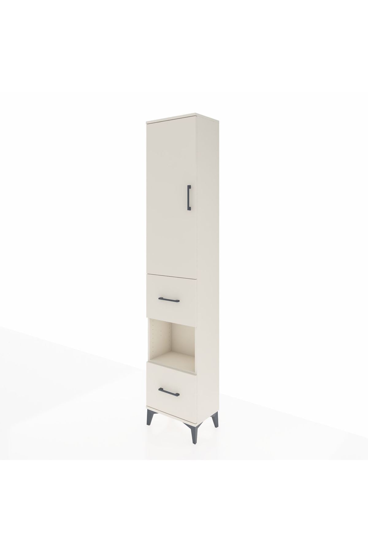 Arges Dolap 4 Raflı 2 Çekmeceli Tek Kapaklı 44x30x221 - S28M140V1A