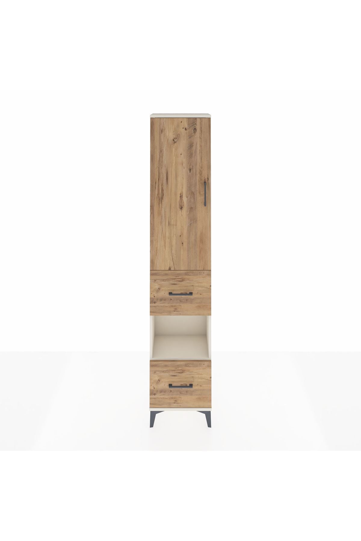 Arges Dolap 4 Raflı 2 Çekmeceli Tek Kapaklı 44x30x221 - S28M140V3A
