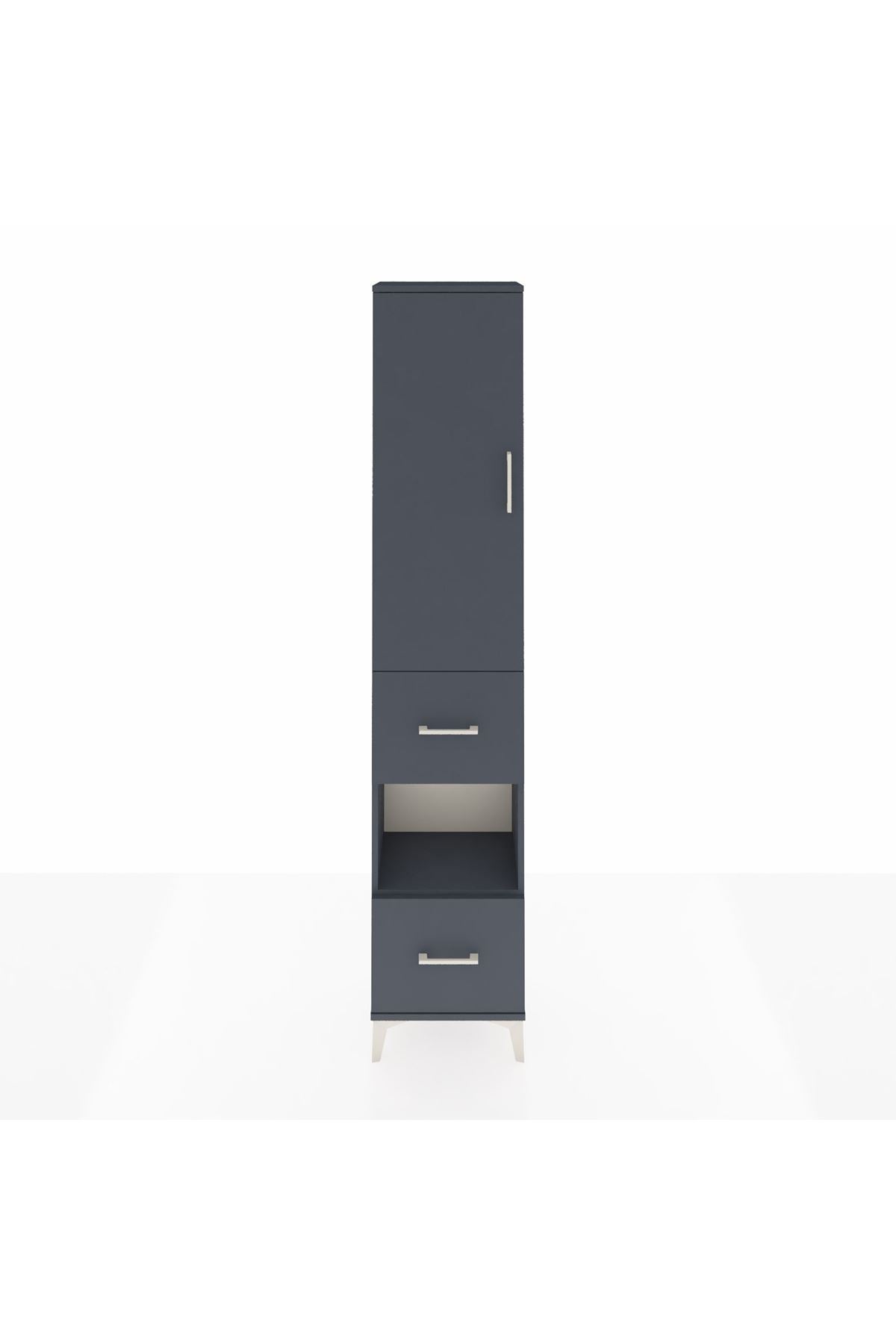 Arges Dolap 4 Raflı 2 Çekmeceli Tek Kapaklı 44x30x221 - S28M140V5A