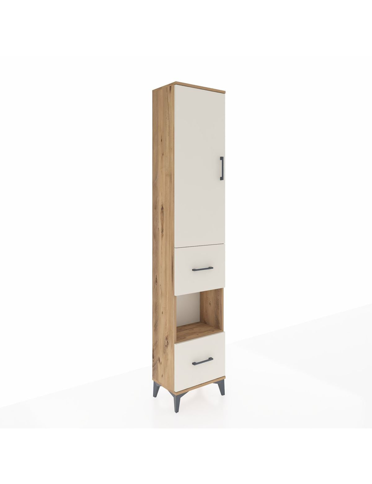 Arges Dolap 4 Raflı 2 Çekmeceli Tek Kapaklı 44x30x221 - S28M140V7A