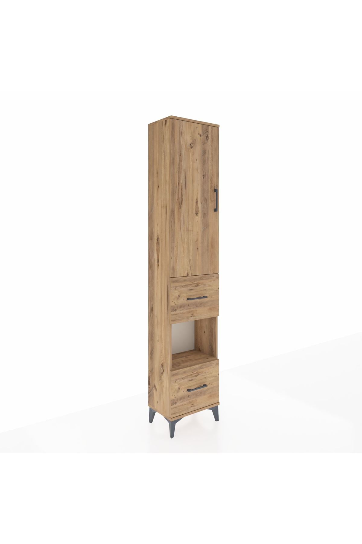 Arges Dolap 4 Raflı 2 Çekmeceli Tek Kapaklı 44x30x221 - S28M140V9A
