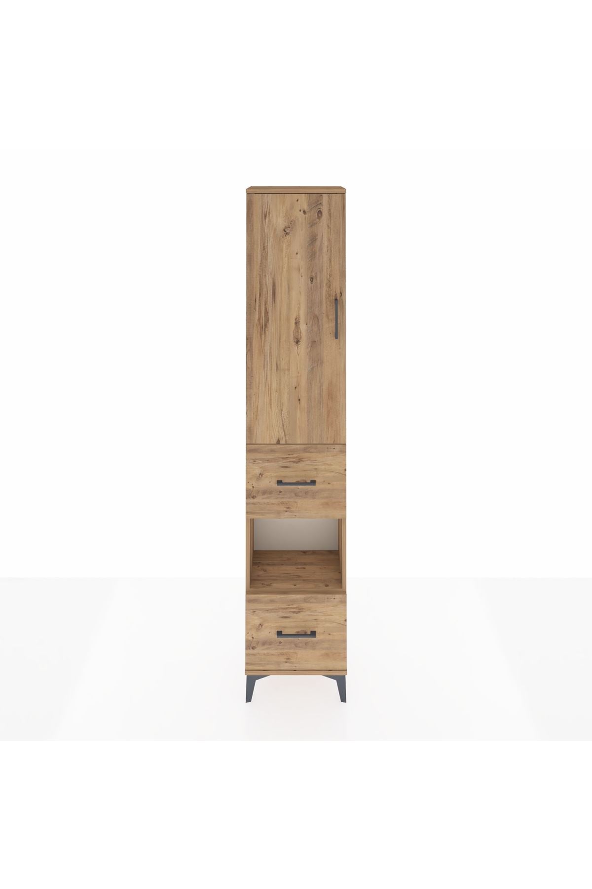 Arges Dolap 4 Raflı 2 Çekmeceli Tek Kapaklı 44x30x221 - S28M140V9A