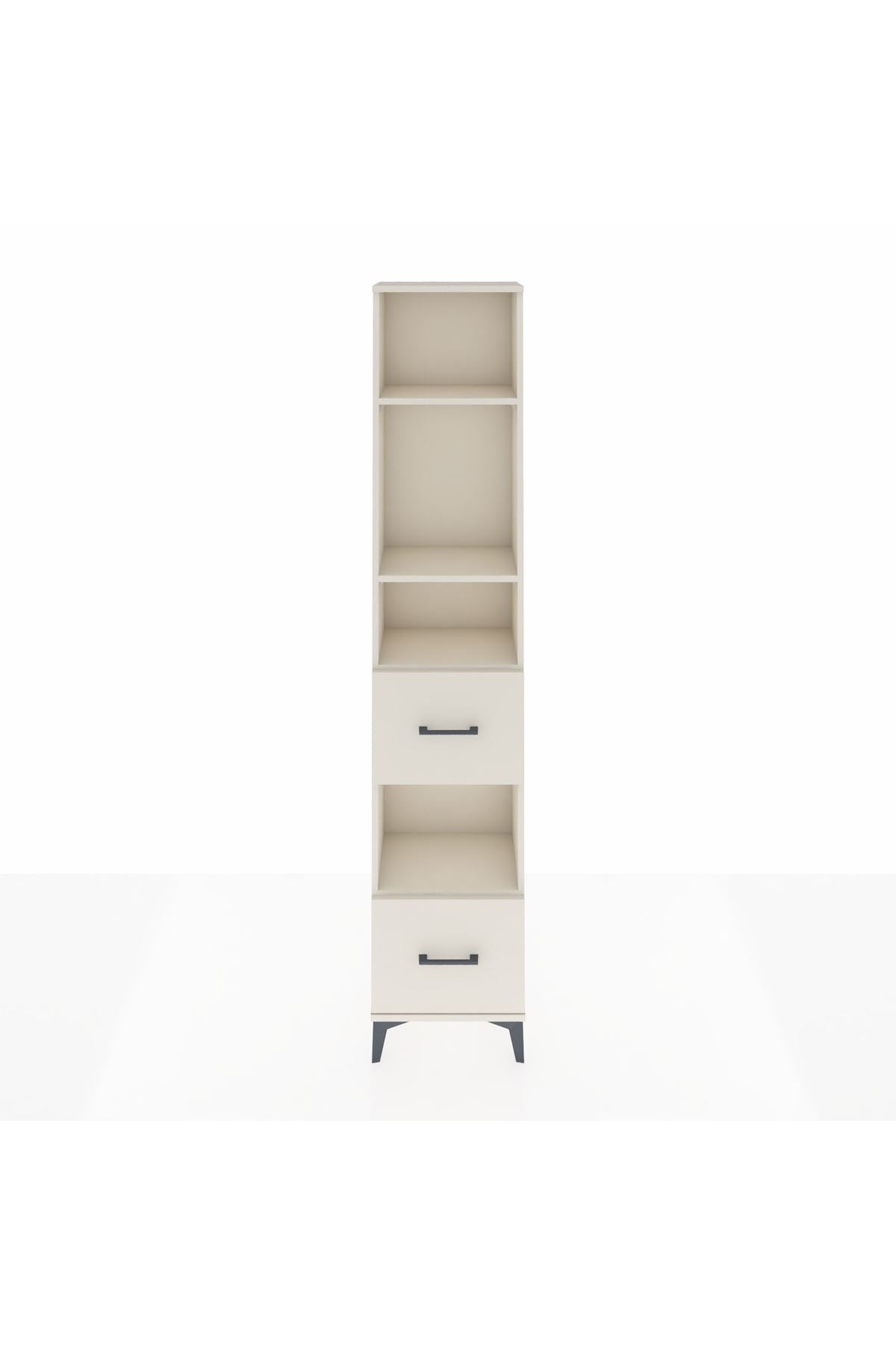 Arges Dolap 4 Raflı 2 Çekmeceli 44x30x221 - S28M141V1A