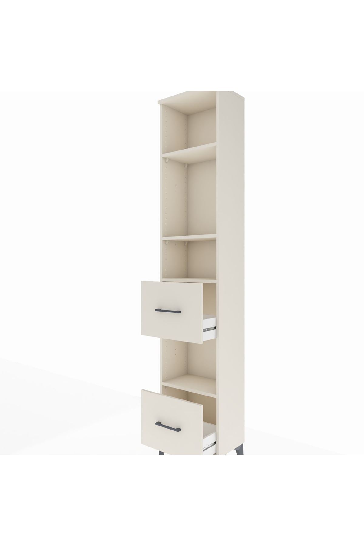 Arges Dolap 4 Raflı 2 Çekmeceli 44x30x221 - S28M141V1A