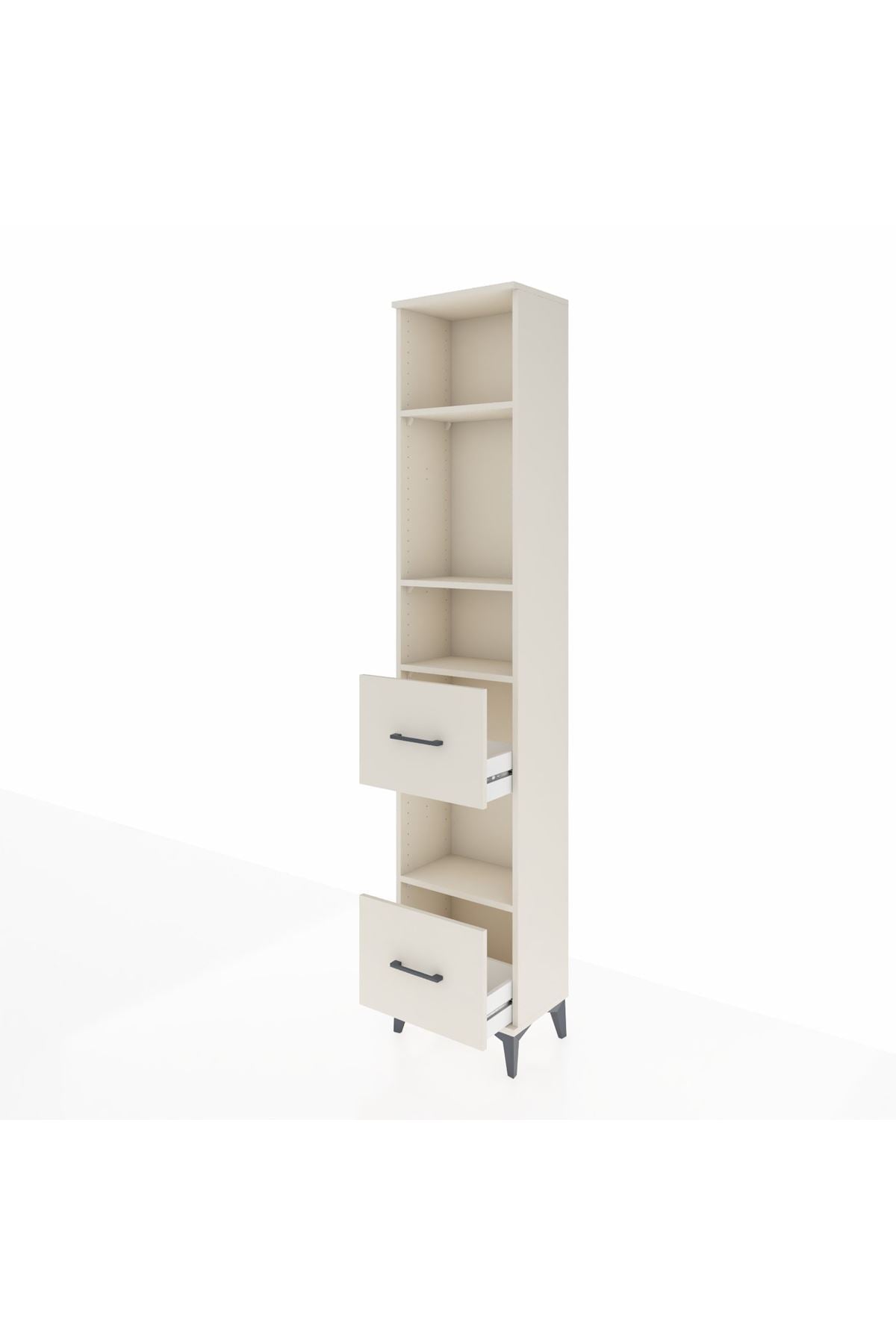 Arges Dolap 4 Raflı 2 Çekmeceli 44x30x221 - S28M141V1A