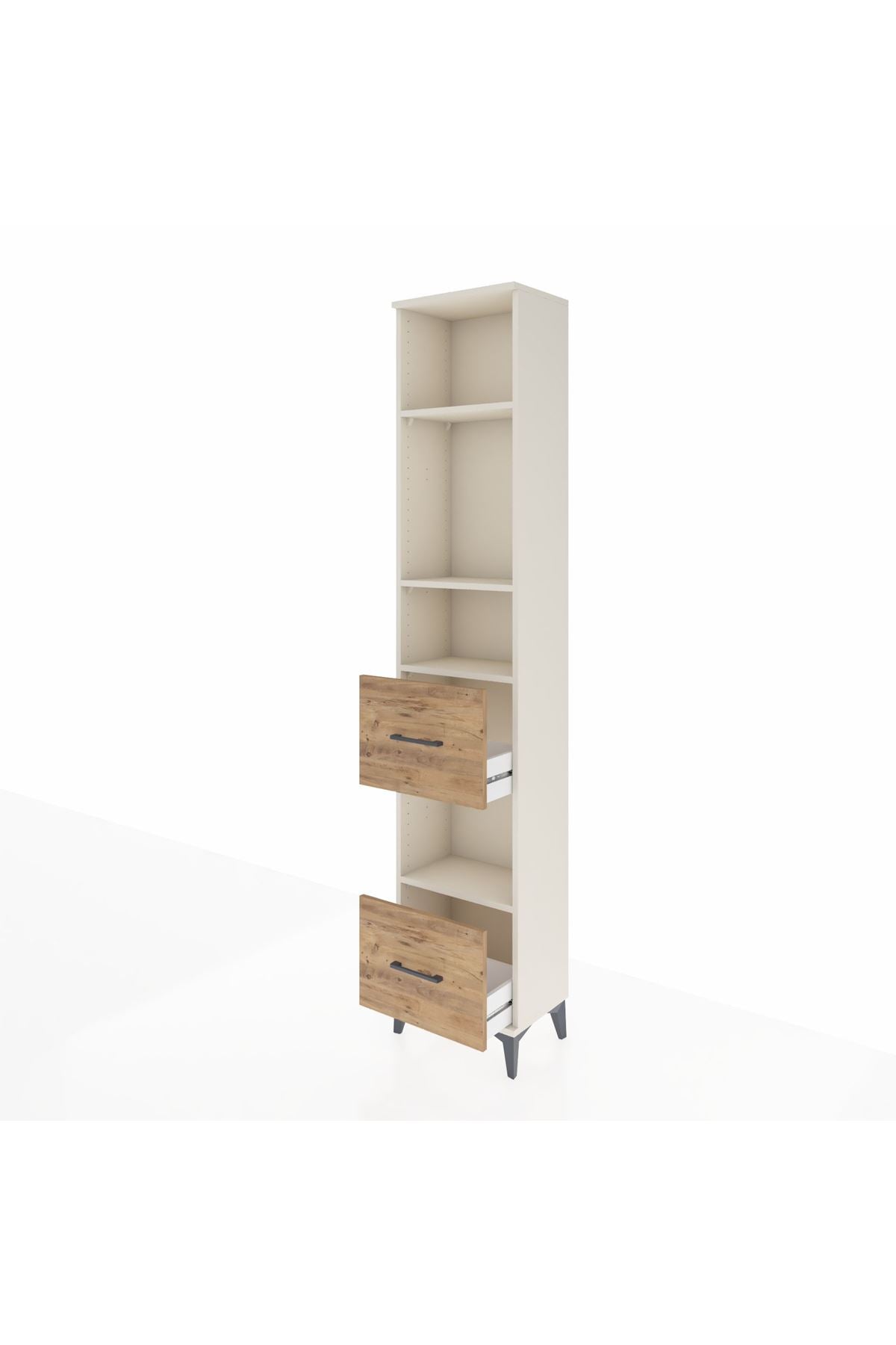 Arges Dolap 4 Raflı 2 Çekmeceli 44x30x221 - S28M141V3A