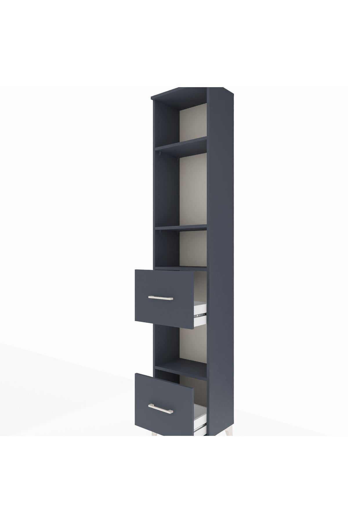 Arges Dolap 4 Raflı 2 Çekmeceli 44x30x221 - S28M141V5A