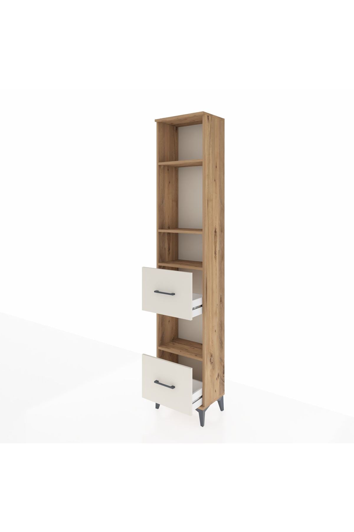 Arges Dolap 4 Raflı 2 Çekmeceli 44x30x221 - S28M141V7A