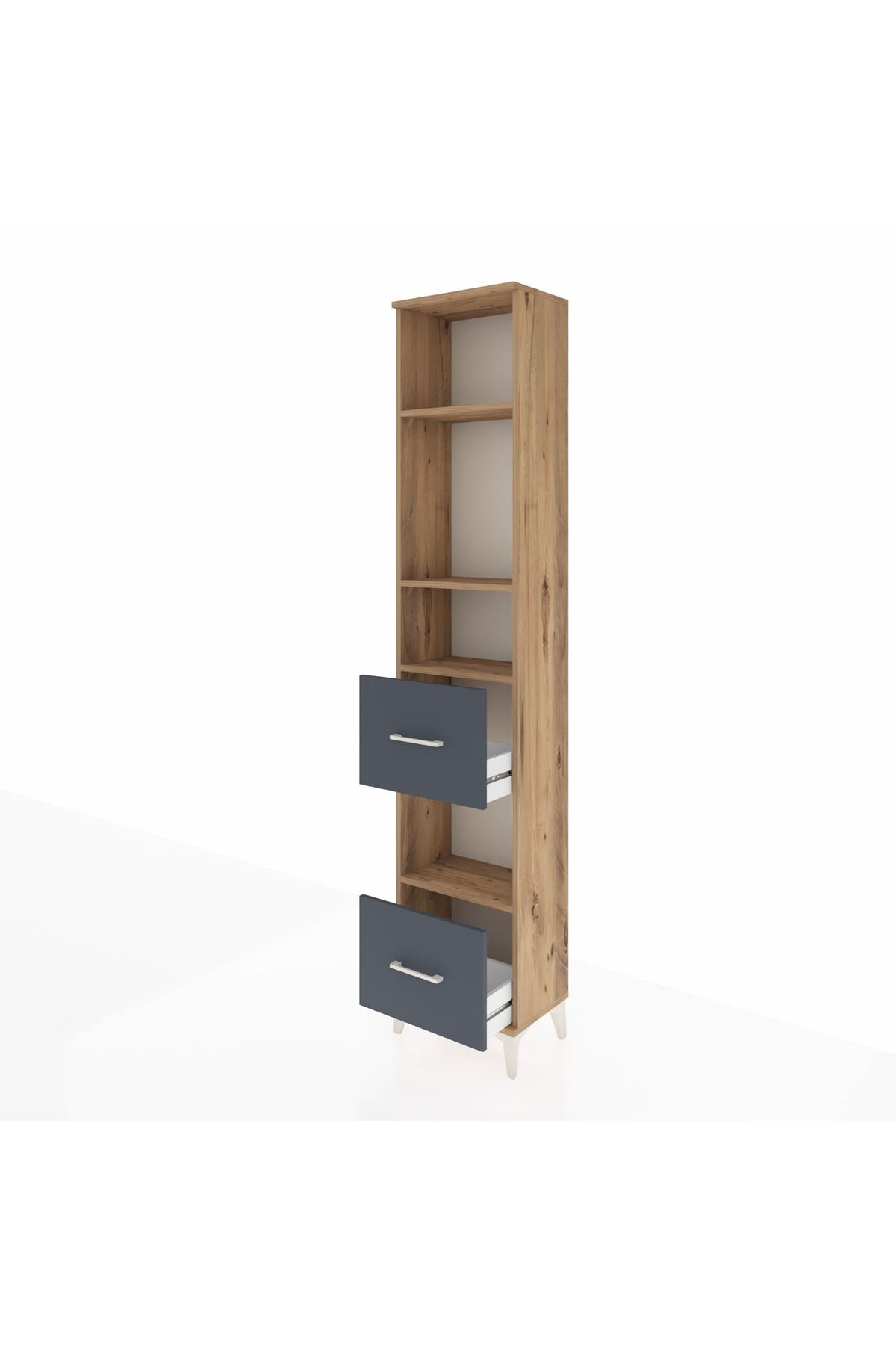 Arges Dolap 4 Raflı 2 Çekmeceli 44x30x221 - S28M141V8A