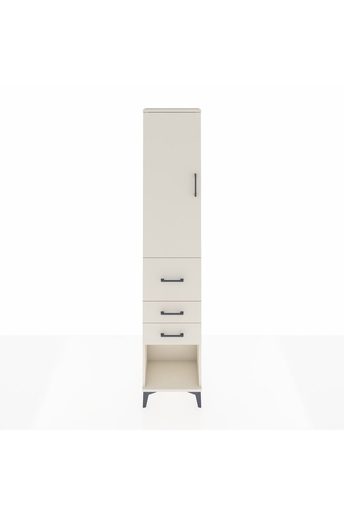 Arges Dolap 2 Raflı 3 Çekmeceli Tek Askılı 44x30x221 - S28M142V1A