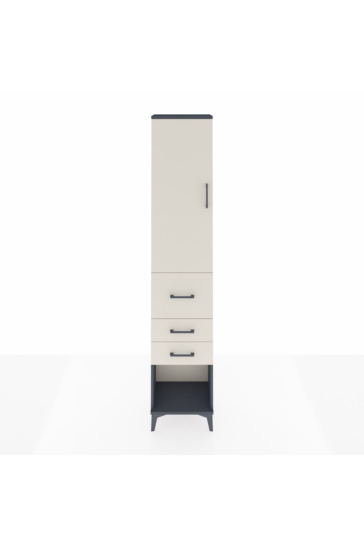 Arges Dolap 2 Raflı 3 Çekmeceli Tek Askılı 44x30x221 - S28M142V4A