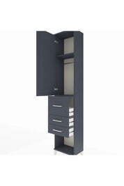 Arges Dolap 2 Raflı 3 Çekmeceli Tek Askılı 44x30x221 - S28M142V5A