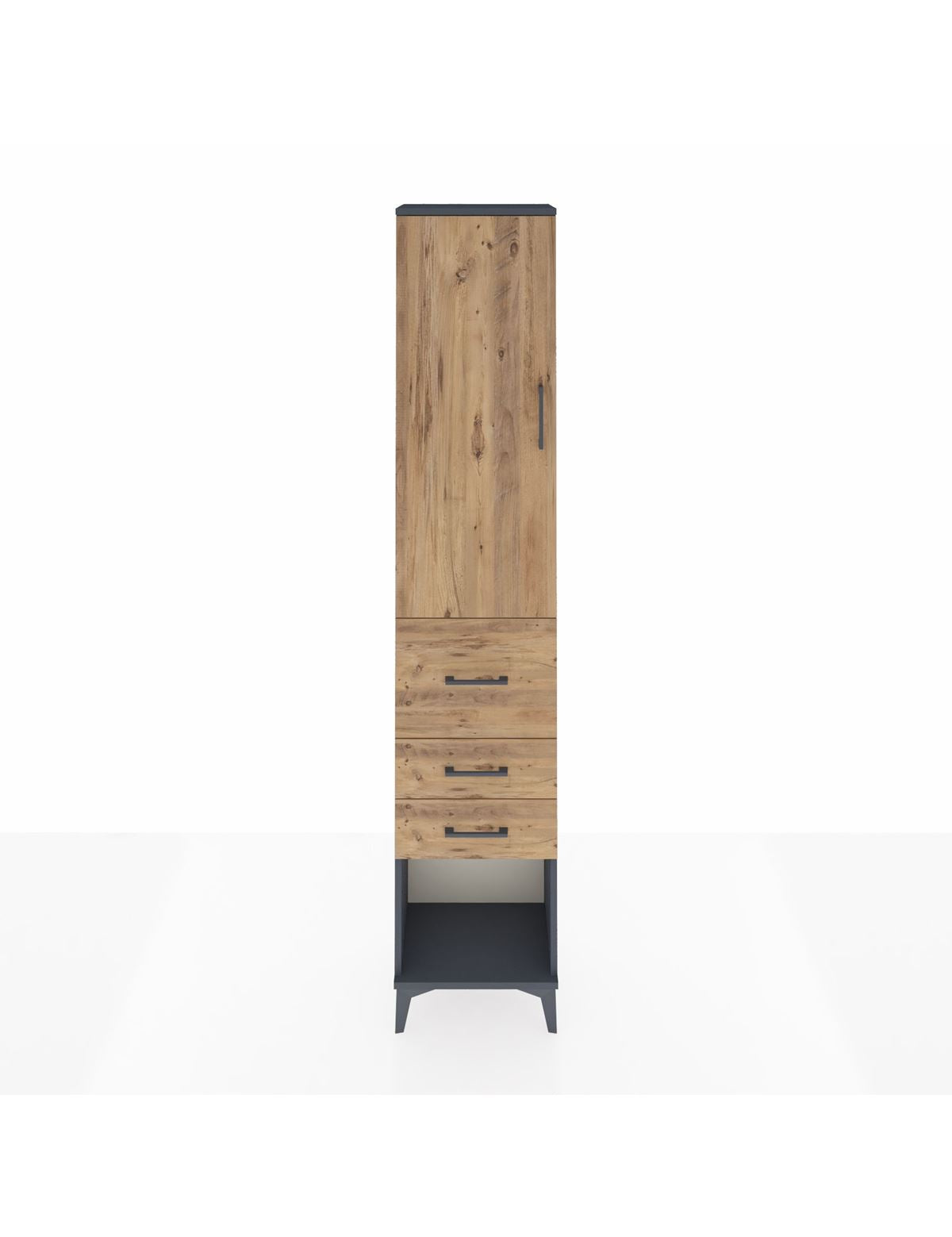 Arges Dolap 2 Raflı 3 Çekmeceli Tek Askılı 44x30x221 - S28M142V6A