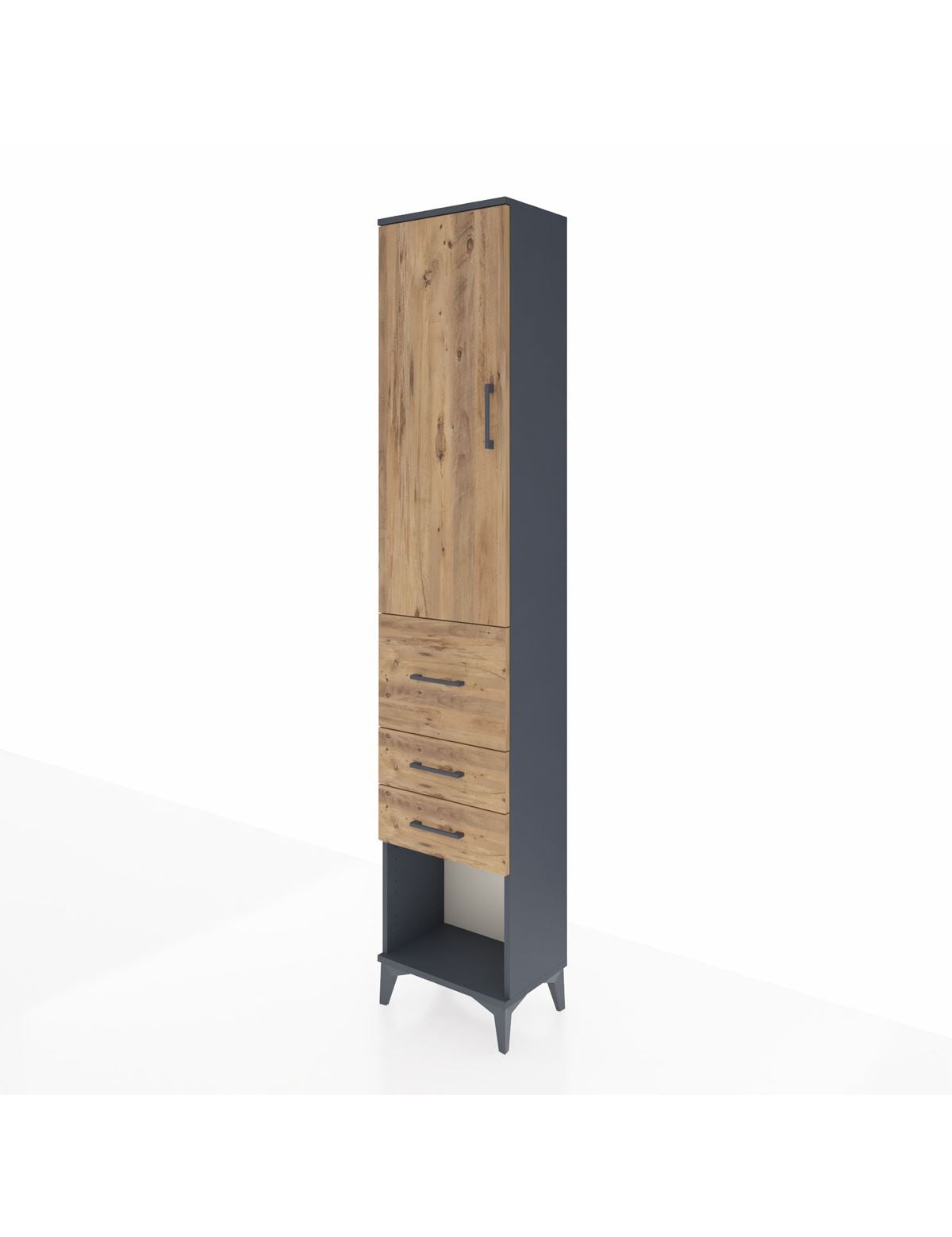 Arges Dolap 2 Raflı 3 Çekmeceli Tek Askılı 44x30x221 - S28M142V6A