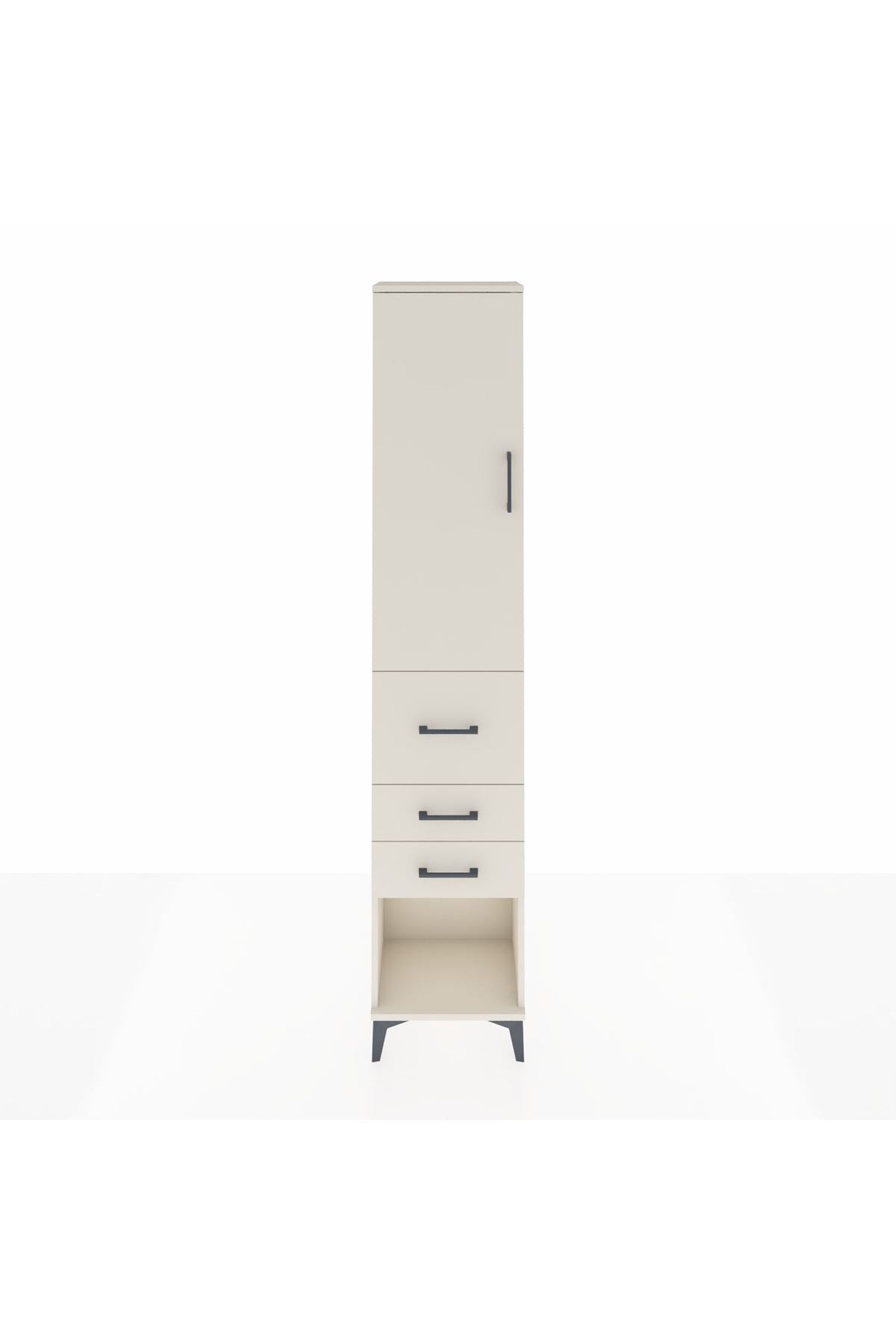 Arges Dolap 3 Raflı 3 Çekmeceli Tek Kapaklı 44x30x221 - S28M143V1A