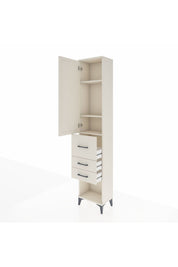 Arges Dolap 3 Raflı 3 Çekmeceli Tek Kapaklı 44x30x221 - S28M143V1A