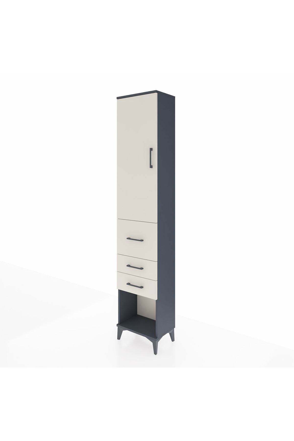 Arges Dolap 3 Raflı 3 Çekmeceli Tek Kapaklı 44x30x221 - S28M143V4A