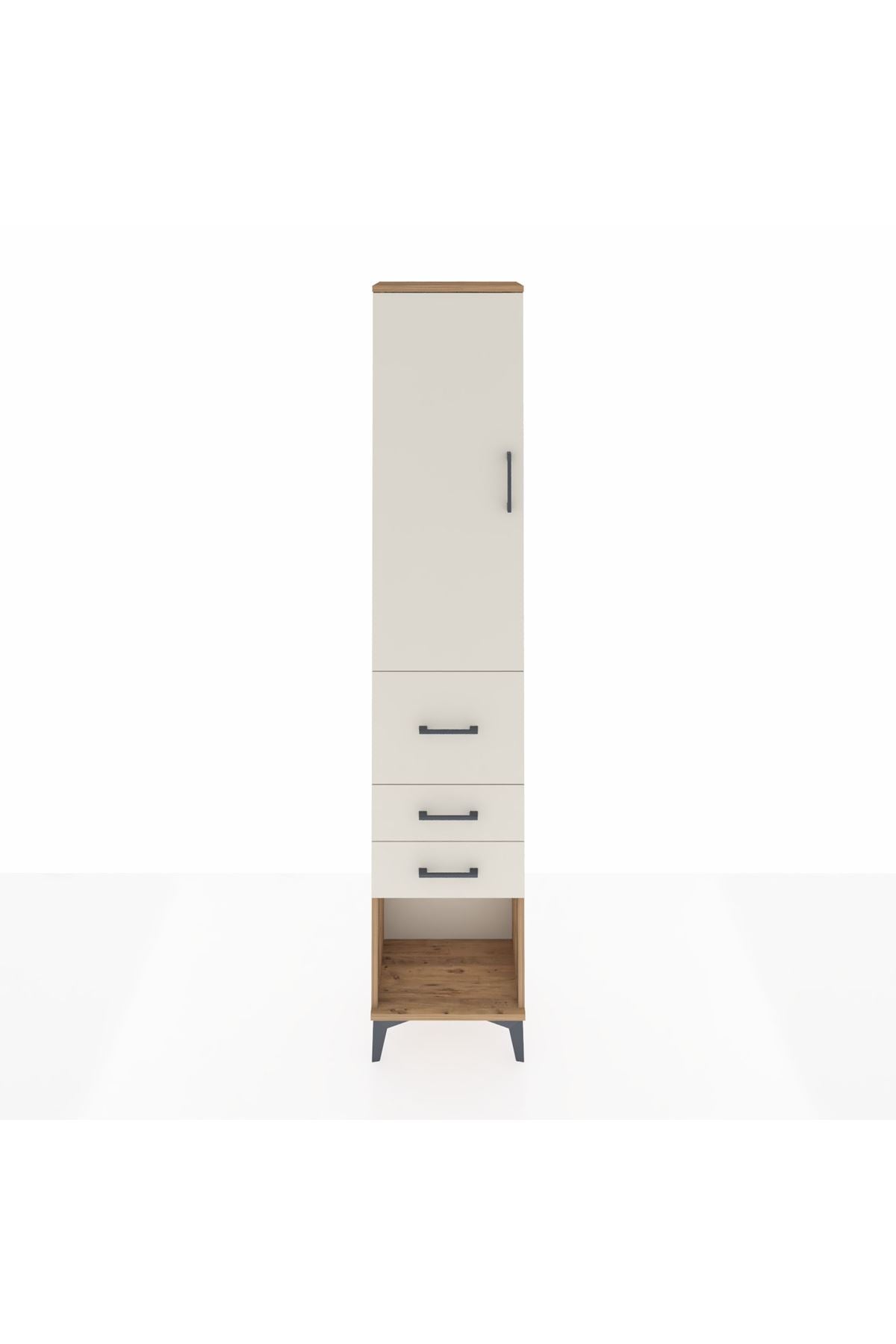 Arges Dolap 3 Raflı 3 Çekmeceli Tek Kapaklı 44x30x221 - S28M143V7A