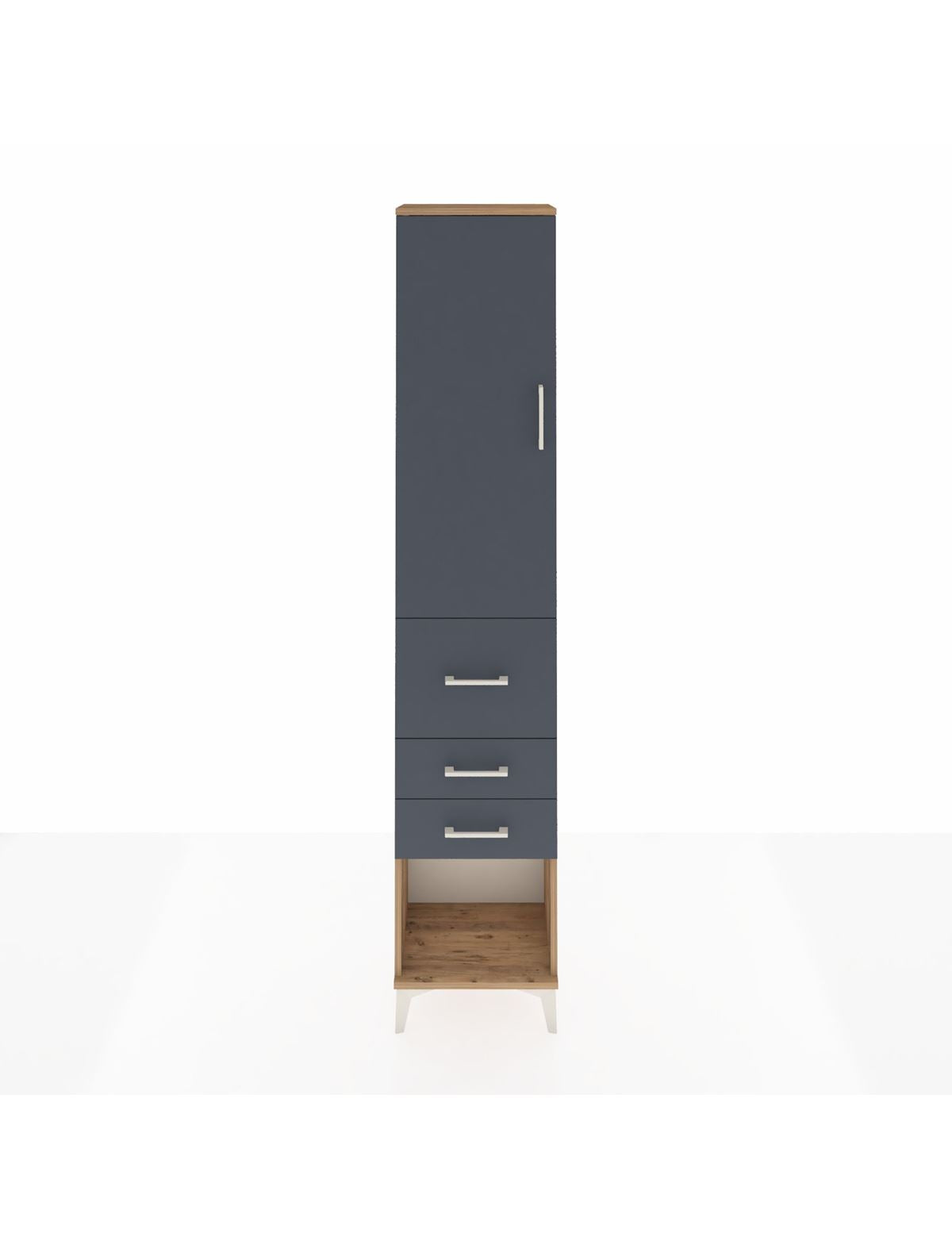 Arges Dolap 3 Raflı 3 Çekmeceli Tek Kapaklı 44x30x221 - S28M143V8A