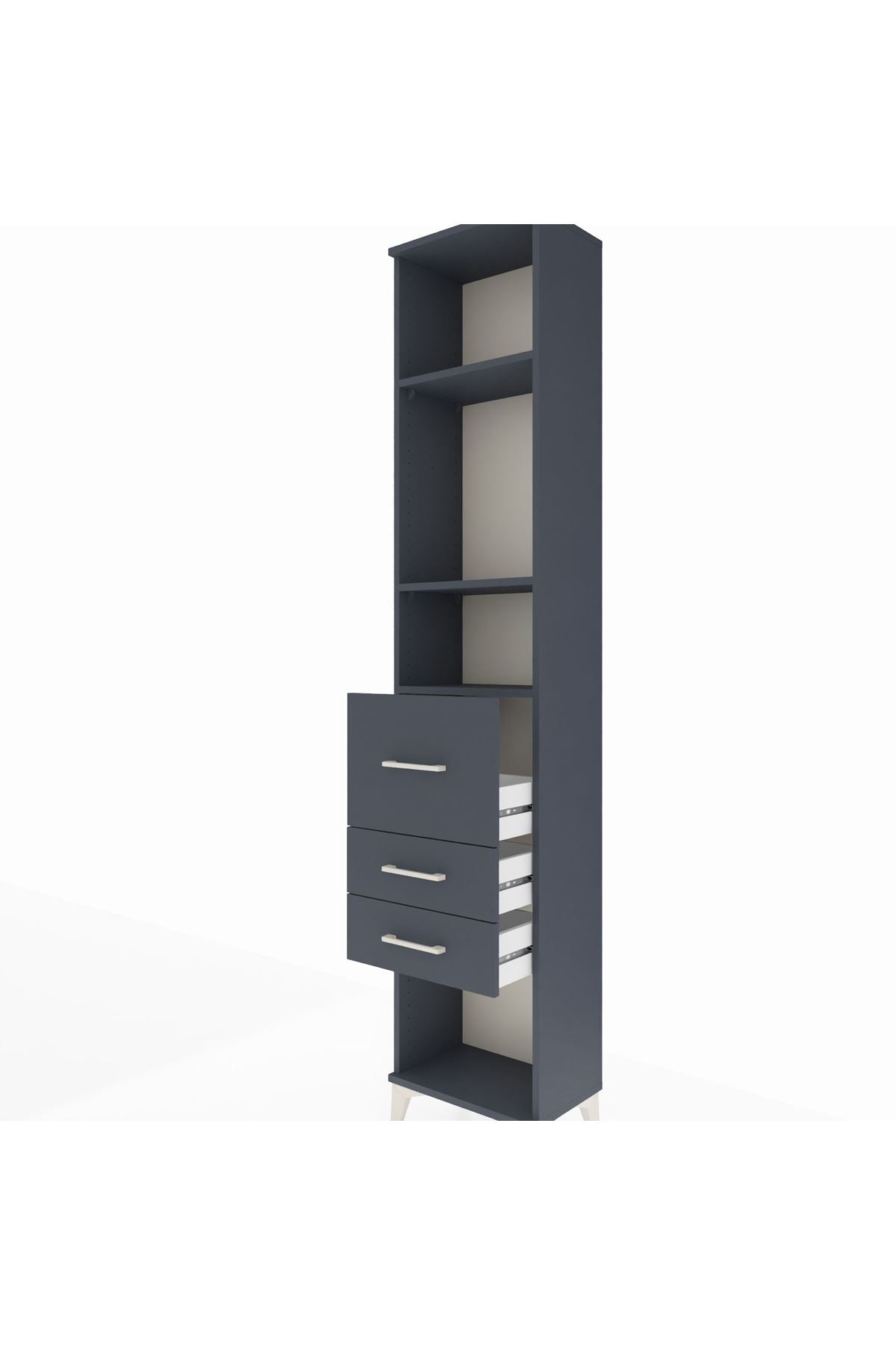 Arges Dolap 3 Raflı 3 Çekmeceli 44x30x221 - S28M144V5A