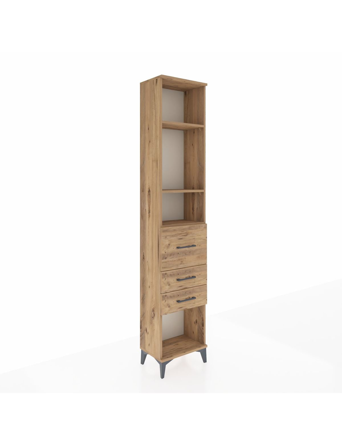 Arges Dolap 3 Raflı 3 Çekmeceli 44x30x221 - S28M144V9A