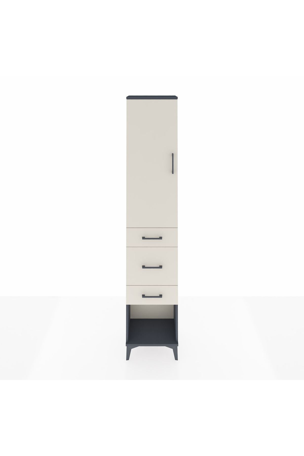Arges Dolap 2 Raflı 3 Çekmeceli Tek Askılı 44x30x221 - S28M145V4A