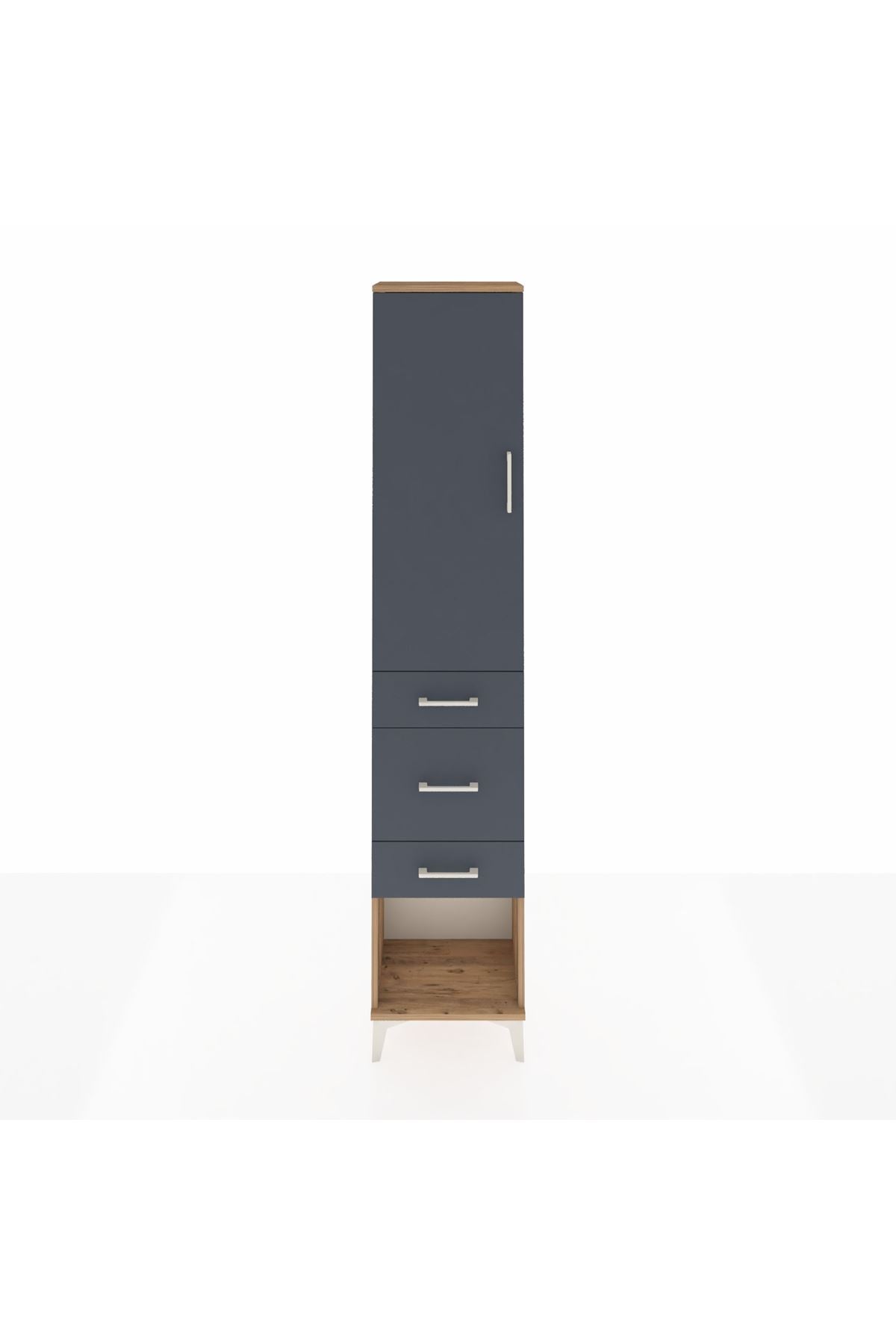 Arges Dolap 2 Raflı 3 Çekmeceli Tek Askılı 44x30x221 - S28M145V8A