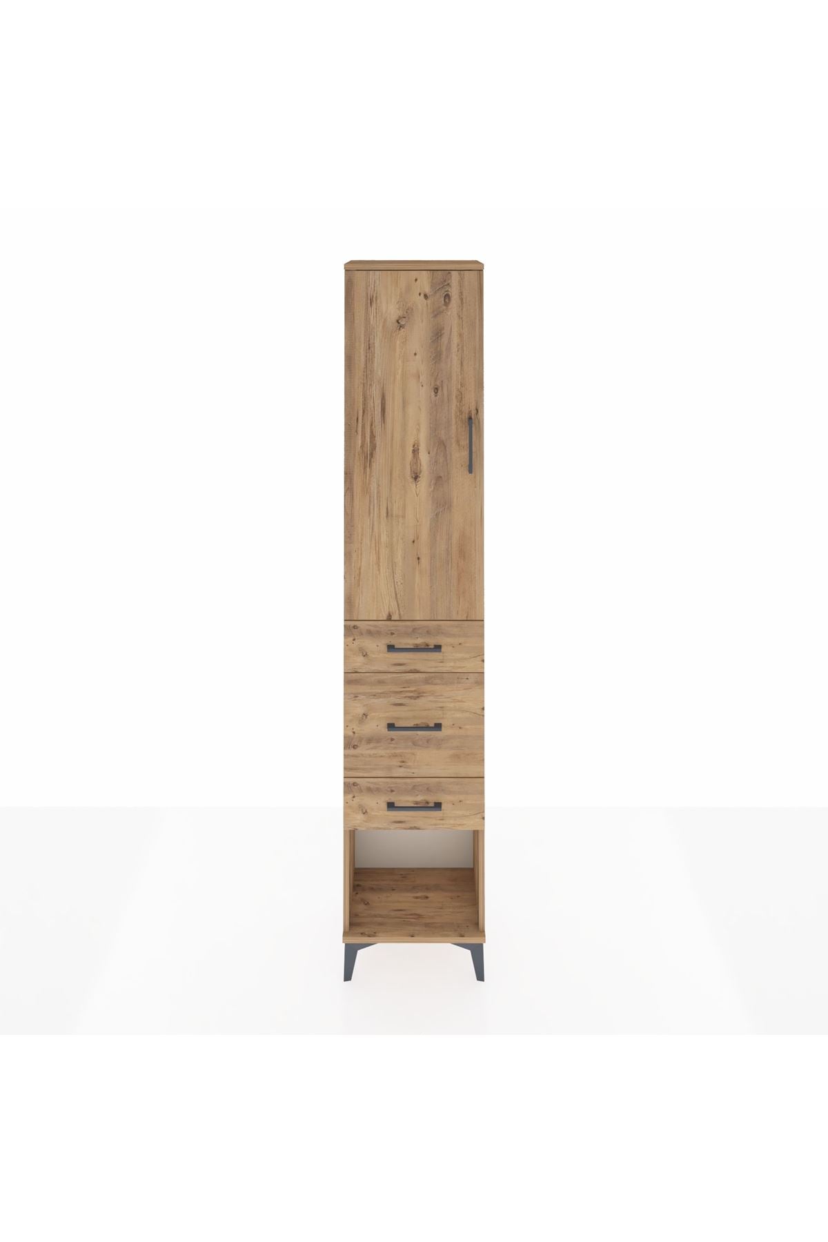 Arges Dolap 2 Raflı 3 Çekmeceli Tek Askılı 44x30x221 - S28M145V9A
