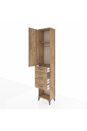 Arges Dolap 2 Raflı 3 Çekmeceli Tek Askılı 44x30x221 - S28M145V9A