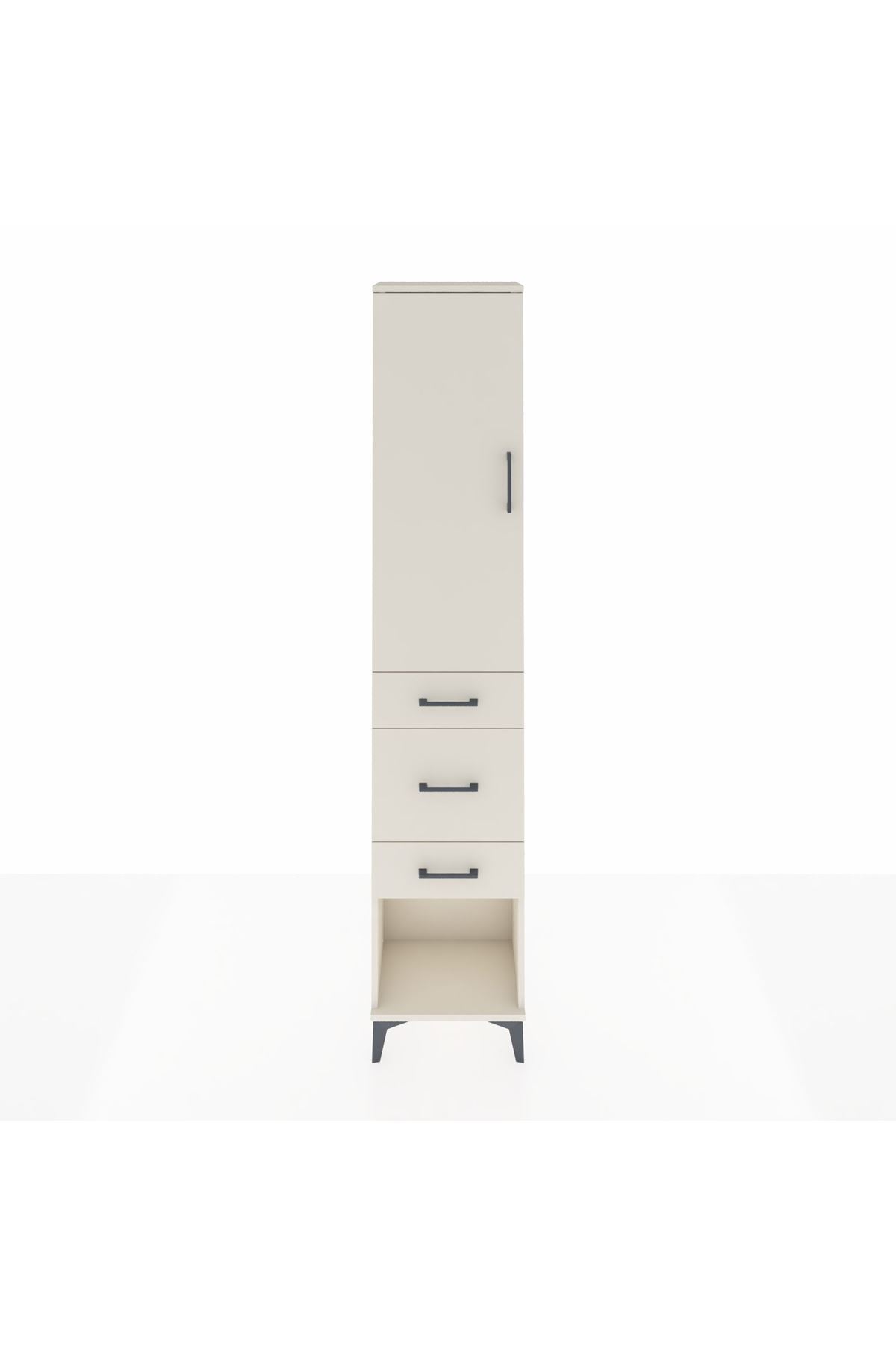 Arges Dolap 3 Raflı 3 Çekmeceli Tek Kapaklı 44x30x221 - S28M146V1A
