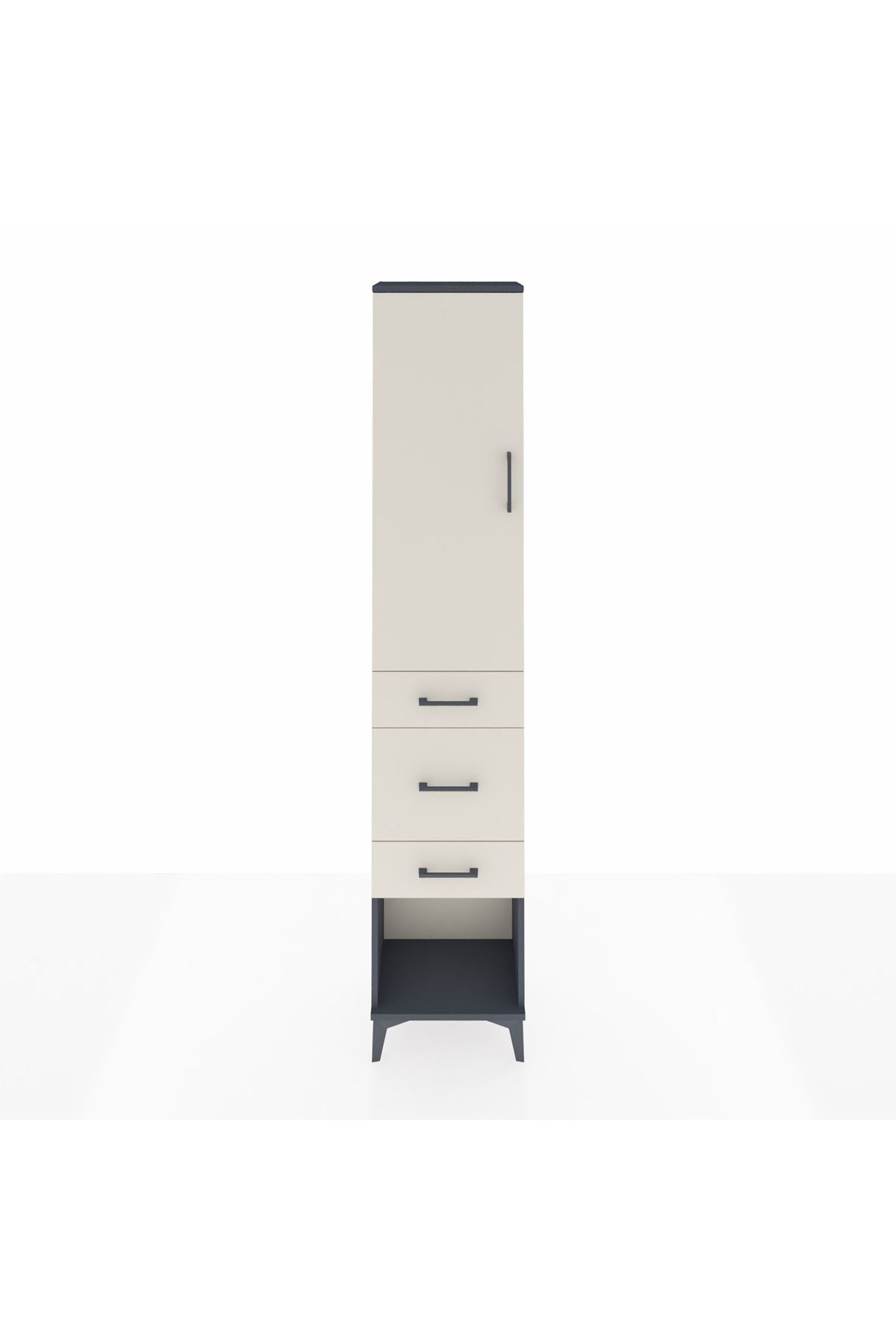 Arges Dolap 3 Raflı 3 Çekmeceli Tek Kapaklı 44x30x221 - S28M146V4A