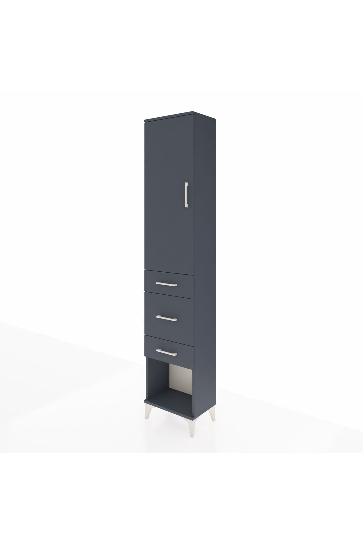 Arges Dolap 3 Raflı 3 Çekmeceli Tek Kapaklı 44x30x221 - S28M146V5A