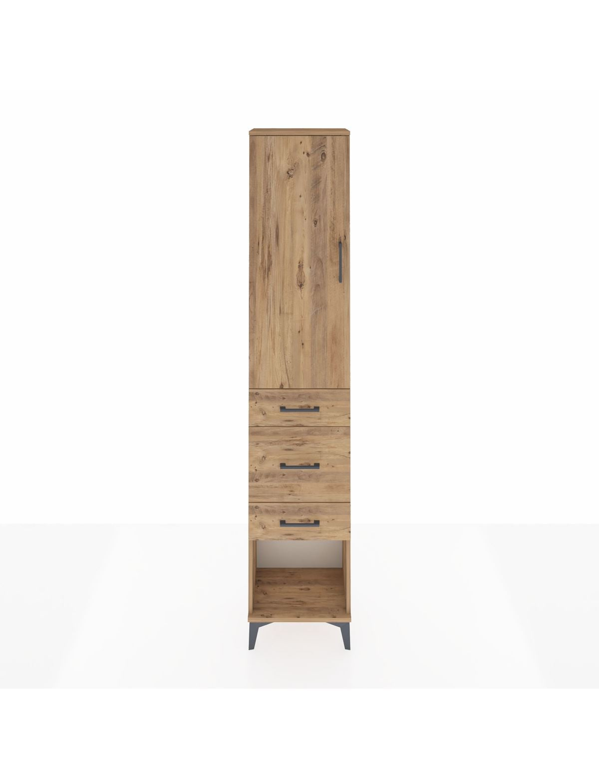 Arges Dolap 3 Raflı 3 Çekmeceli Tek Kapaklı 44x30x221 - S28M146V9A