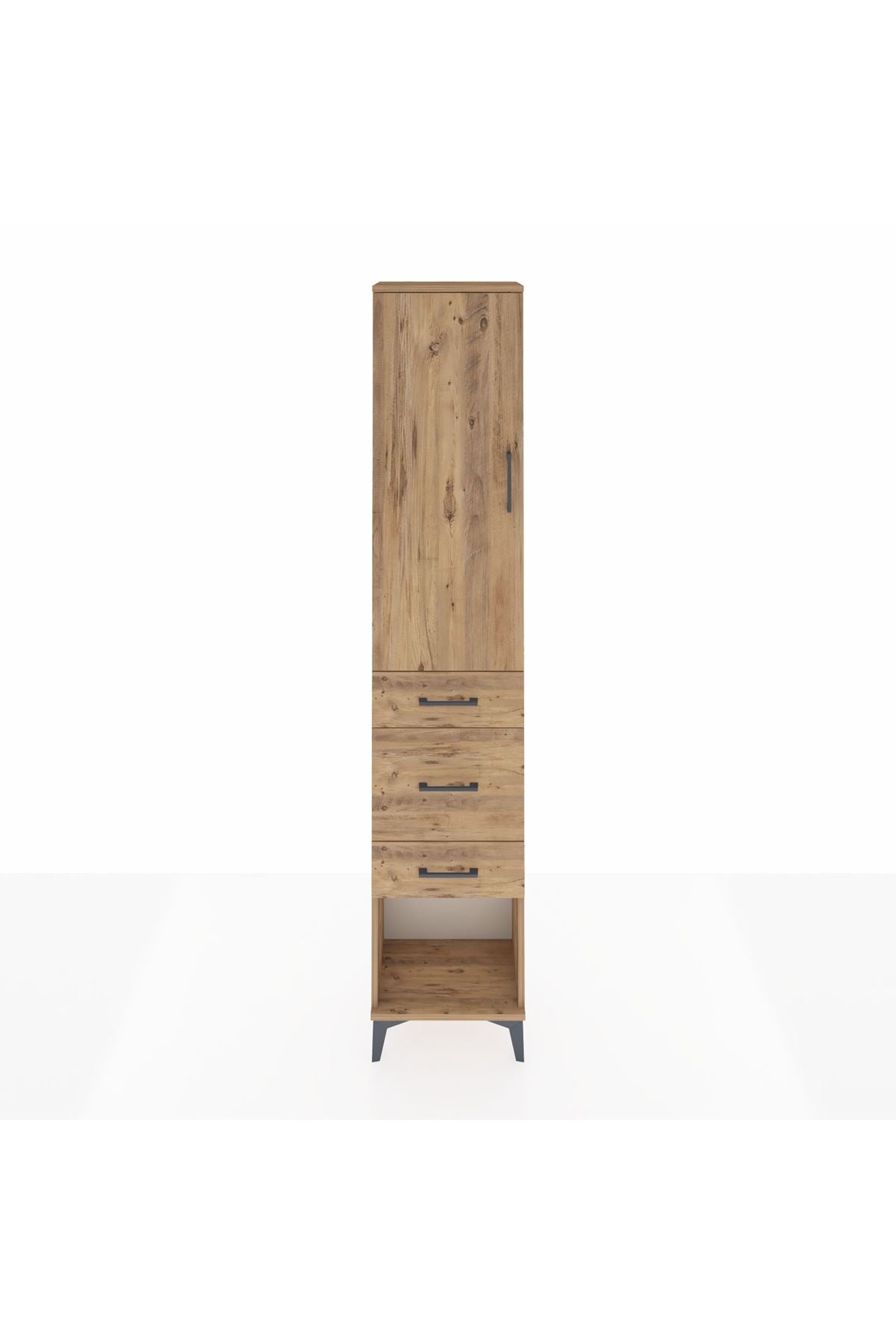 Arges Dolap 3 Raflı 3 Çekmeceli Tek Kapaklı 44x30x221 - S28M146V9A
