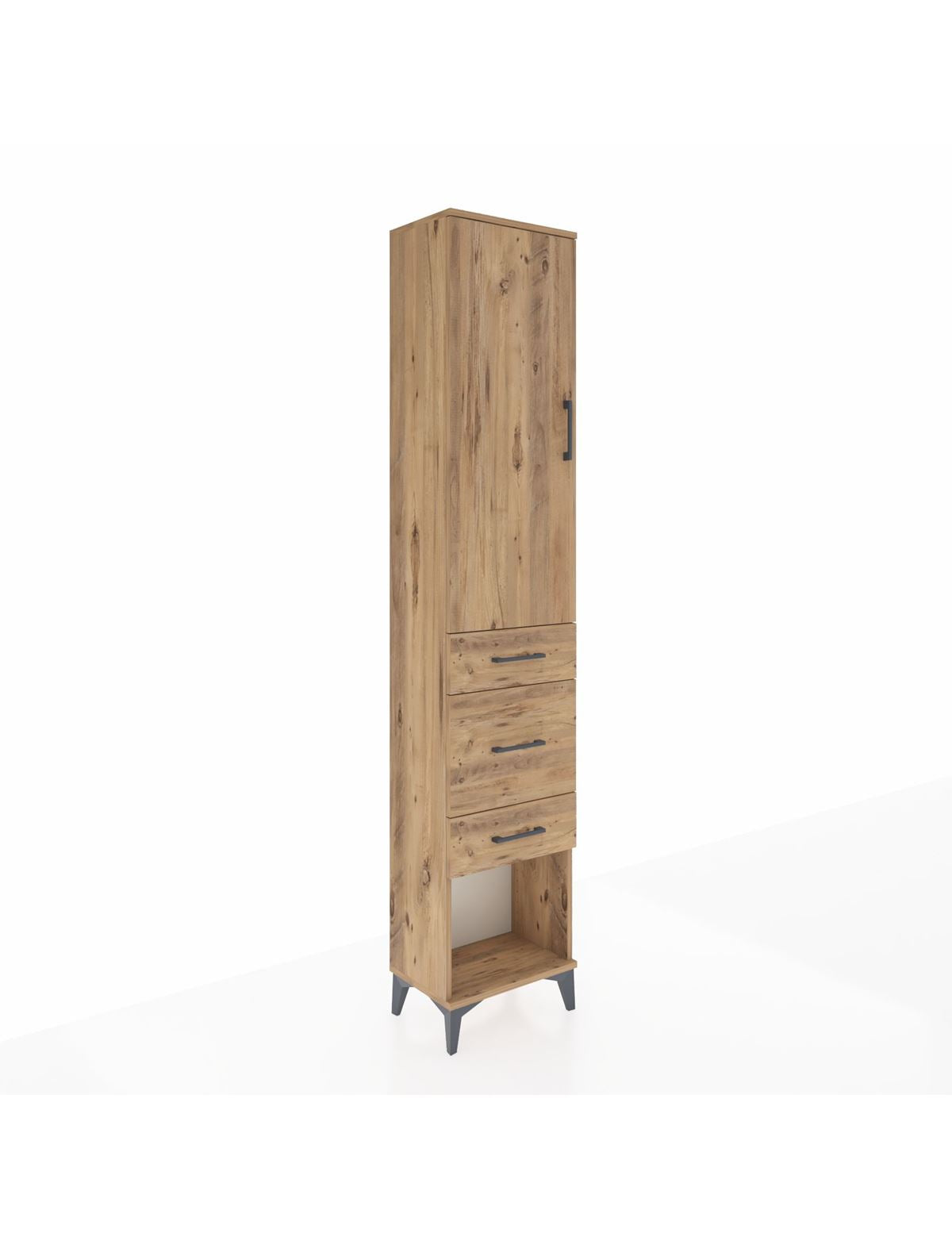 Arges Dolap 3 Raflı 3 Çekmeceli Tek Kapaklı 44x30x221 - S28M146V9A
