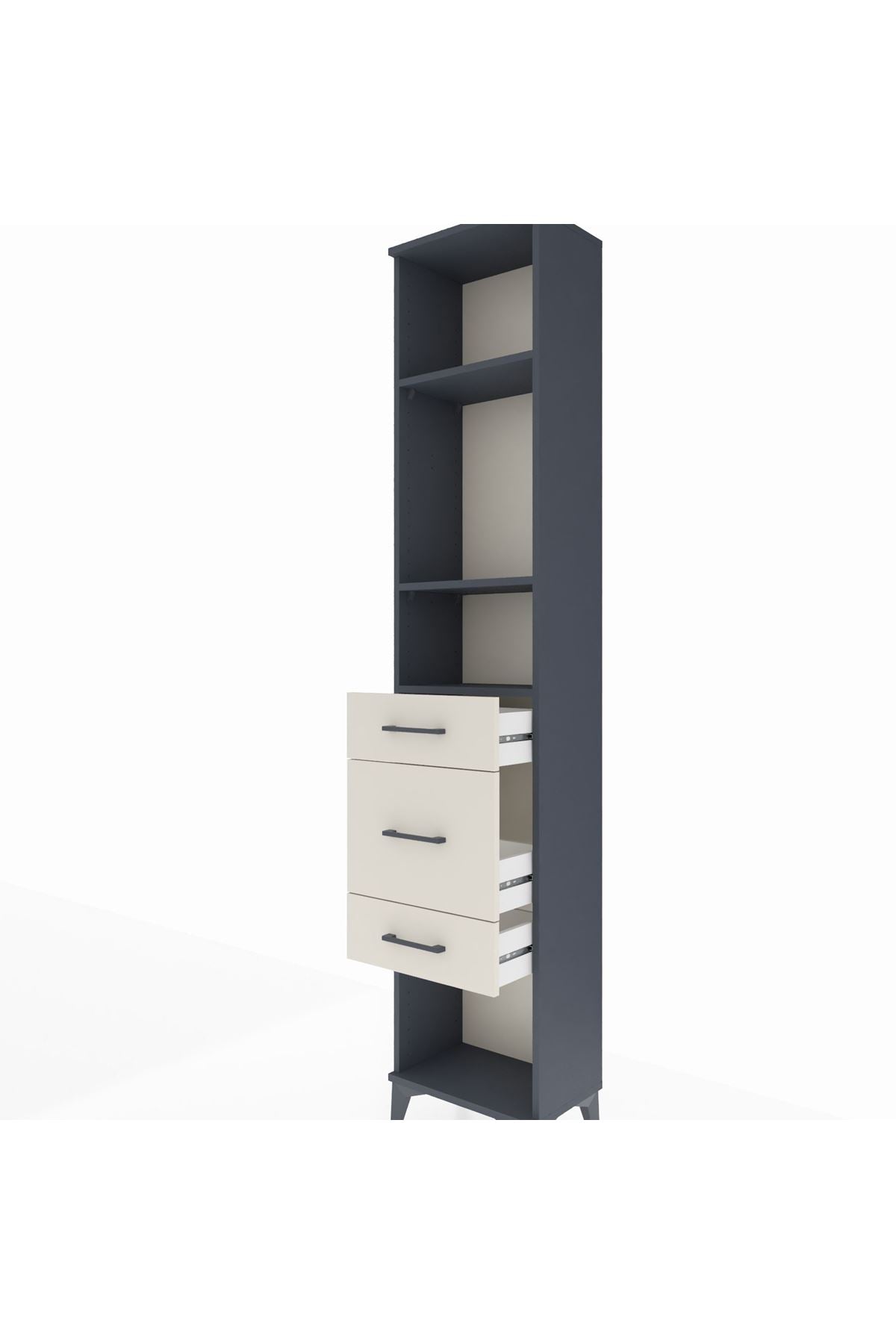 Arges Dolap 3 Raflı 3 Çekmeceli 44x30x221 - S28M147V4A