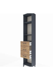 Arges Dolap 3 Raflı 3 Çekmeceli 44x30x221 - S28M147V6A