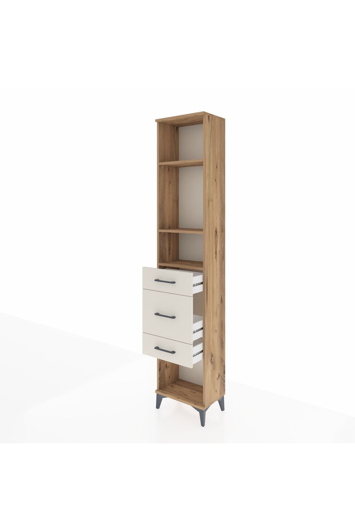 Arges Dolap 3 Raflı 3 Çekmeceli 44x30x221 - S28M147V7A