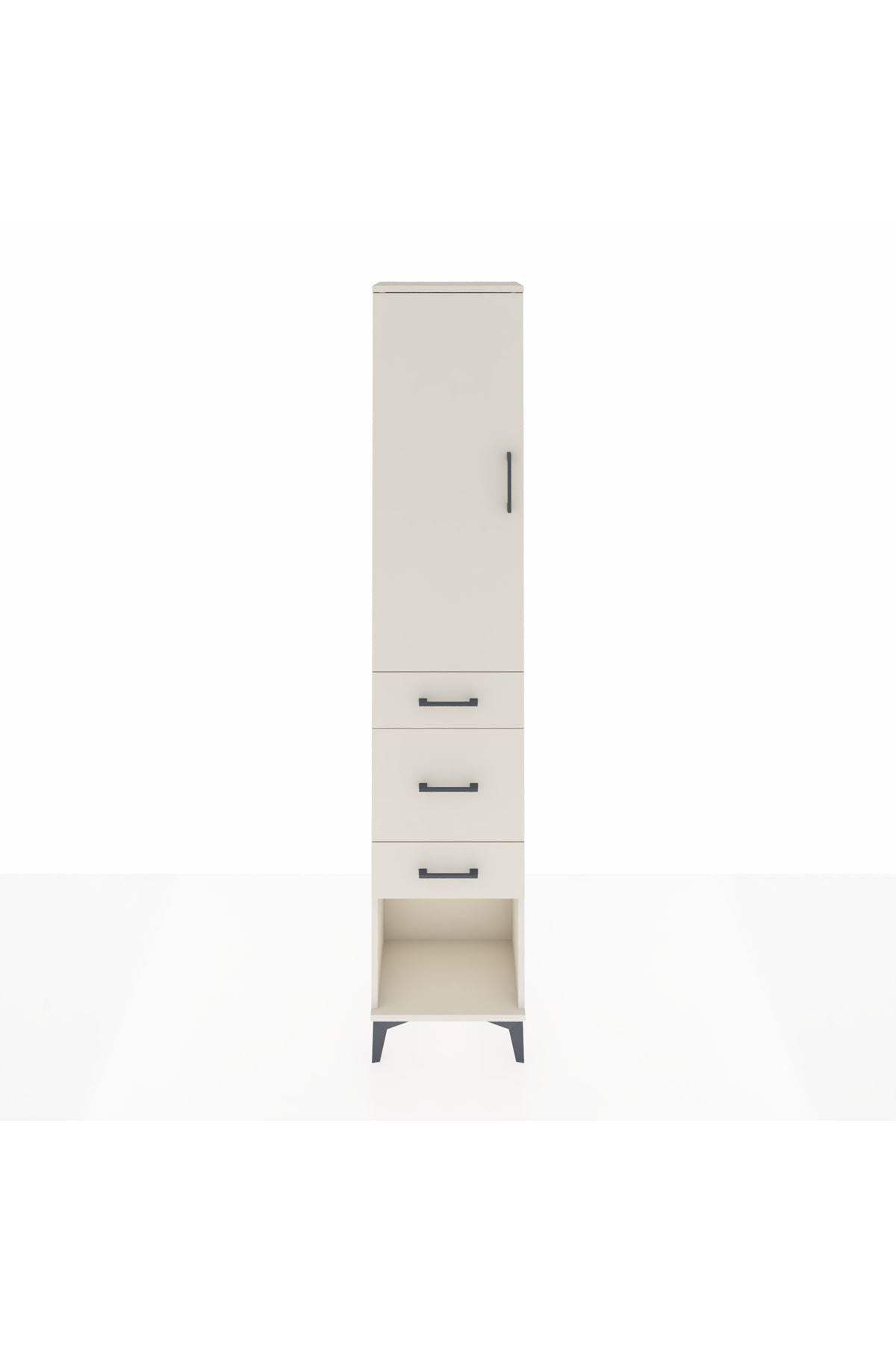 Arges Dolap 3 Raflı 3 Çekmeceli Tek Kapaklı 44x30x221 - S28M148V1A