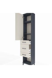 Arges Dolap 3 Raflı 3 Çekmeceli Tek Kapaklı 44x30x221 - S28M148V4A