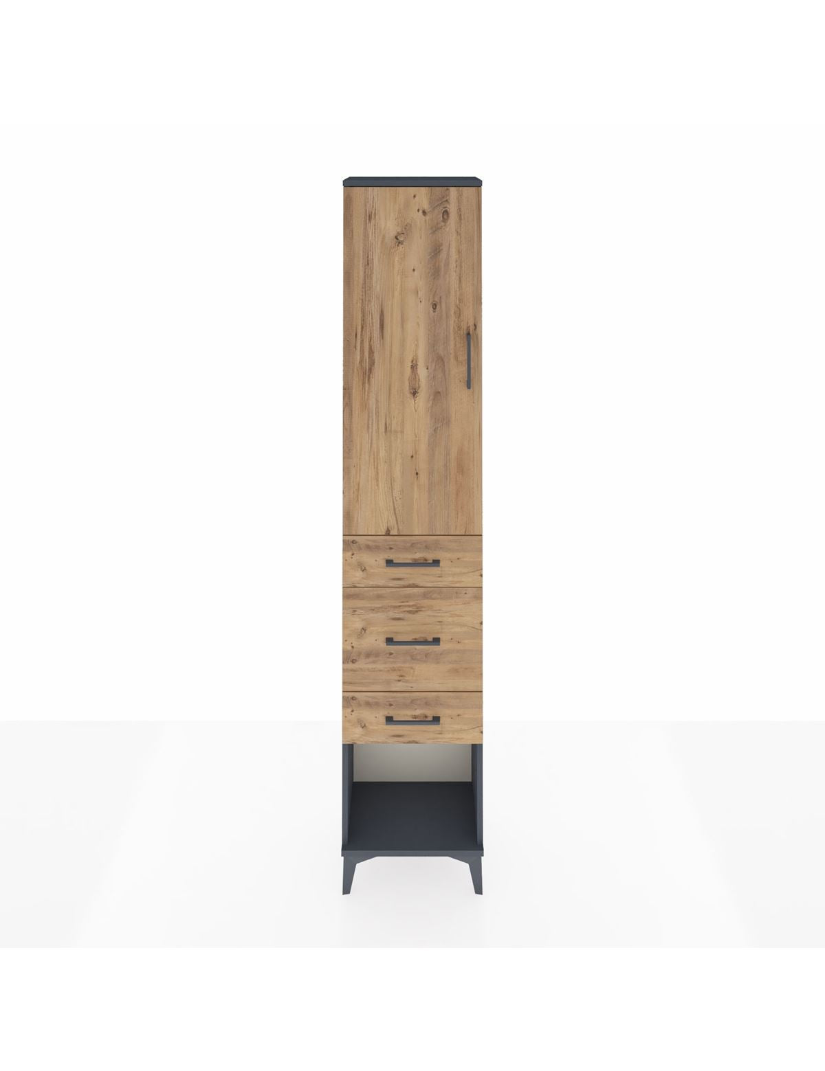 Arges Dolap 3 Raflı 3 Çekmeceli Tek Kapaklı 44x30x221 - S28M148V6A