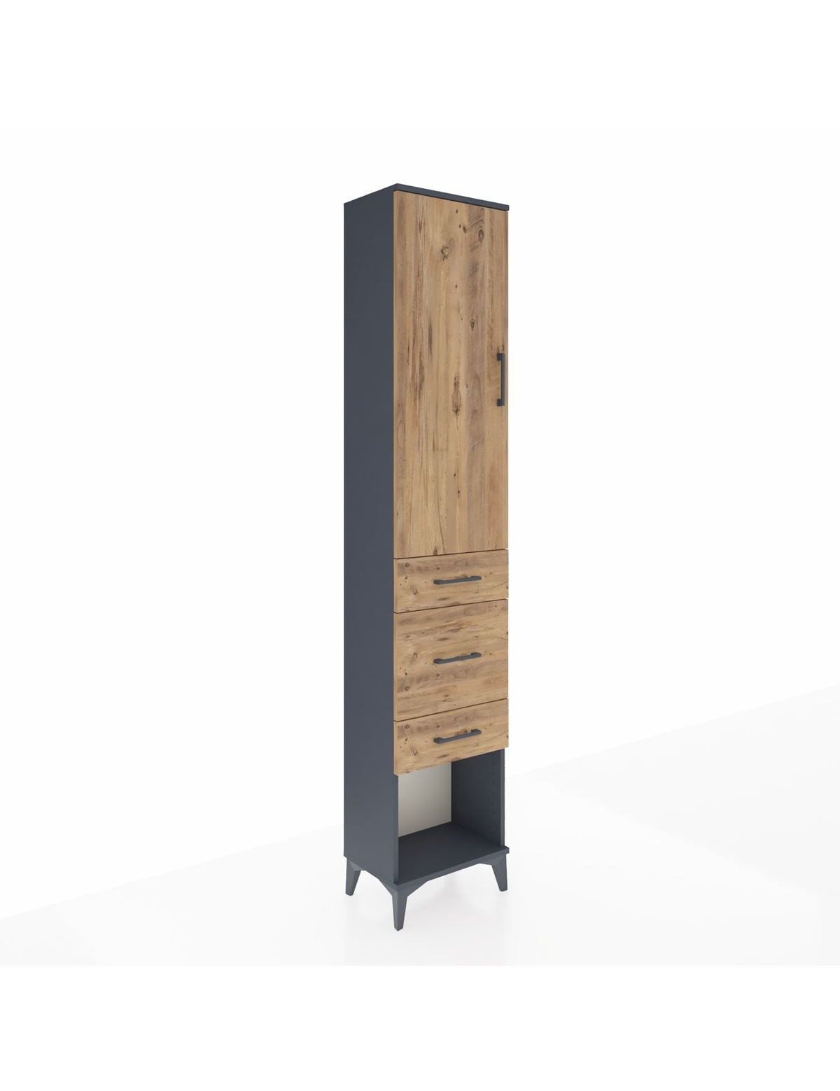 Arges Dolap 3 Raflı 3 Çekmeceli Tek Kapaklı 44x30x221 - S28M148V6A