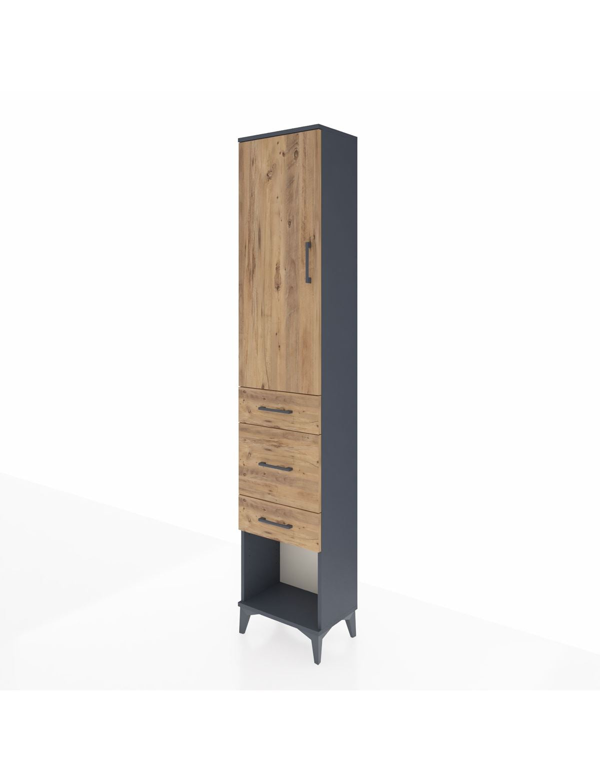 Arges Dolap 3 Raflı 3 Çekmeceli Tek Kapaklı 44x30x221 - S28M148V6A