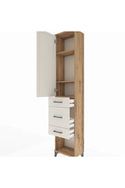 Arges Dolap 3 Raflı 3 Çekmeceli Tek Kapaklı 44x30x221 - S28M148V7A