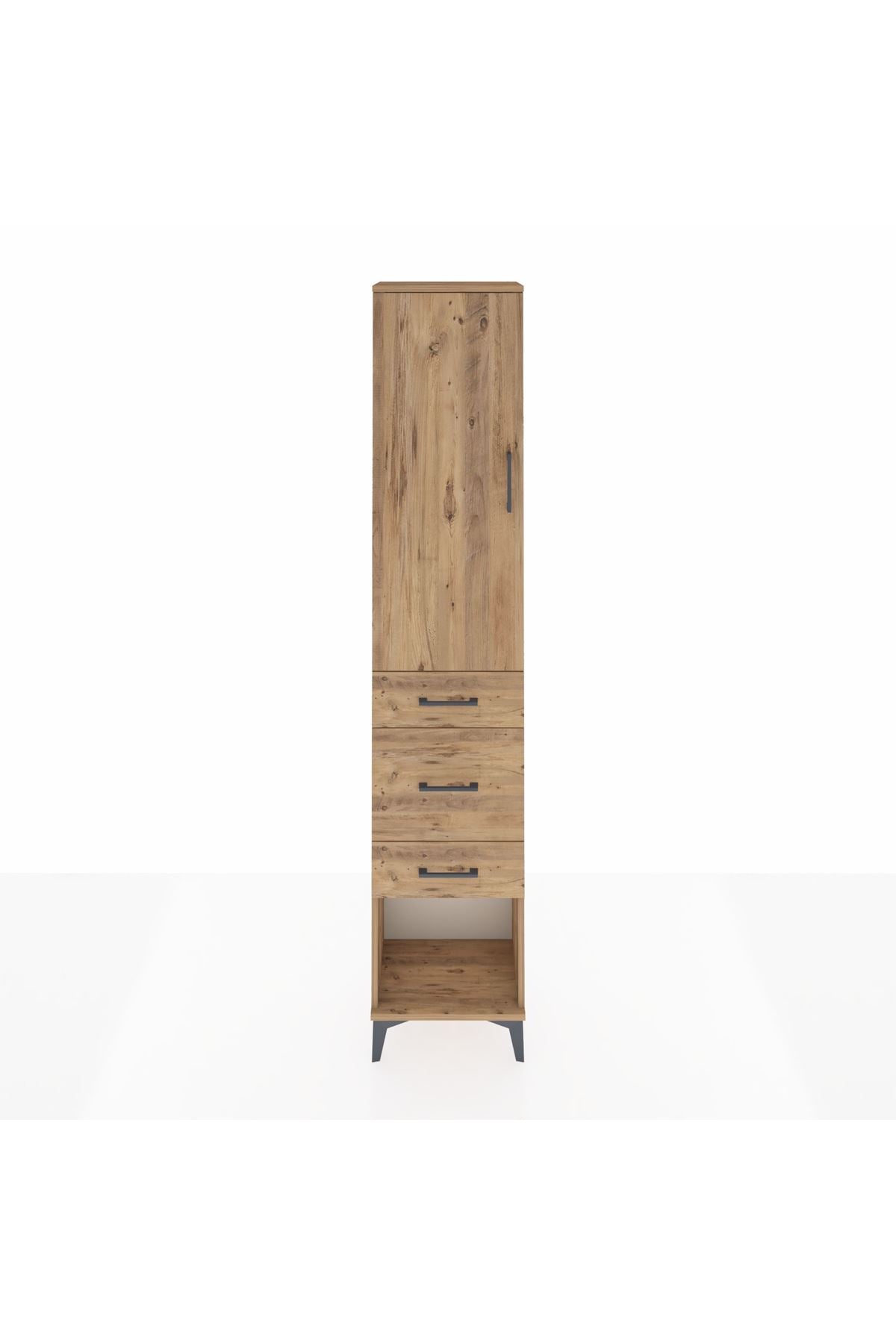 Arges Dolap 3 Raflı 3 Çekmeceli Tek Kapaklı 44x30x221 - S28M148V9A