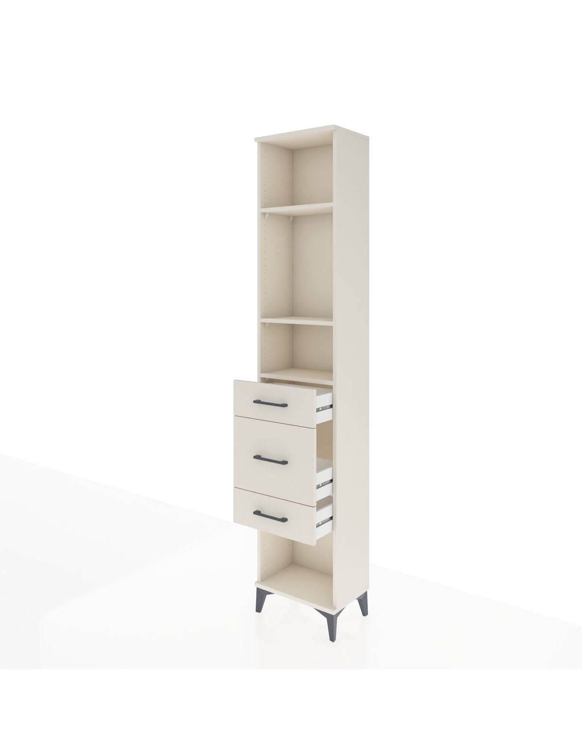 Arges Dolap 3 Raflı 3 Çekmeceli 44x30x221 - S28M149V1A